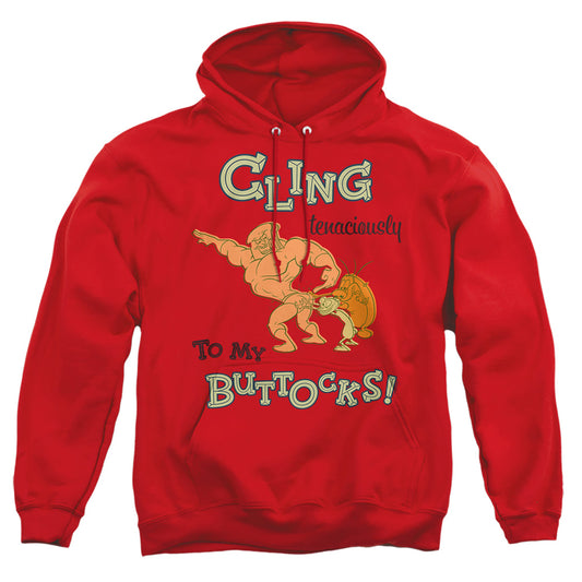 Ren And Stimpy Cling Tenaciously To My Buttocks Mens Hoodie Red