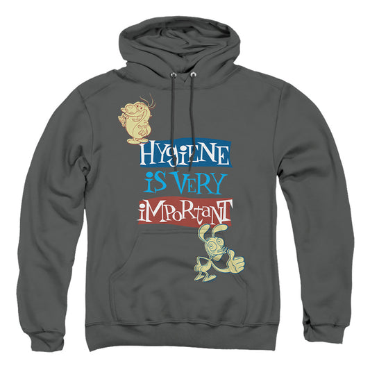 Ren And Stimpy Hygiene Is Very Important Mens Hoodie Charcoal