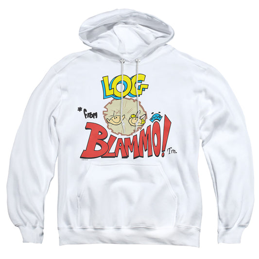 Ren And Stimpy Log *From Blamo Mens Hoodie White