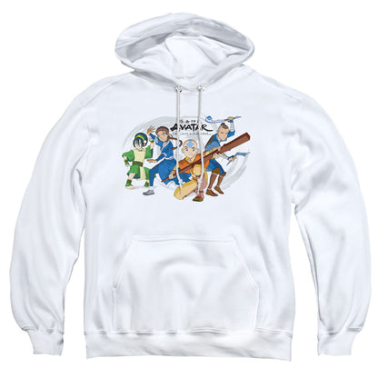 Avatar The Last Airbender Avatars Group Mens Hoodie White