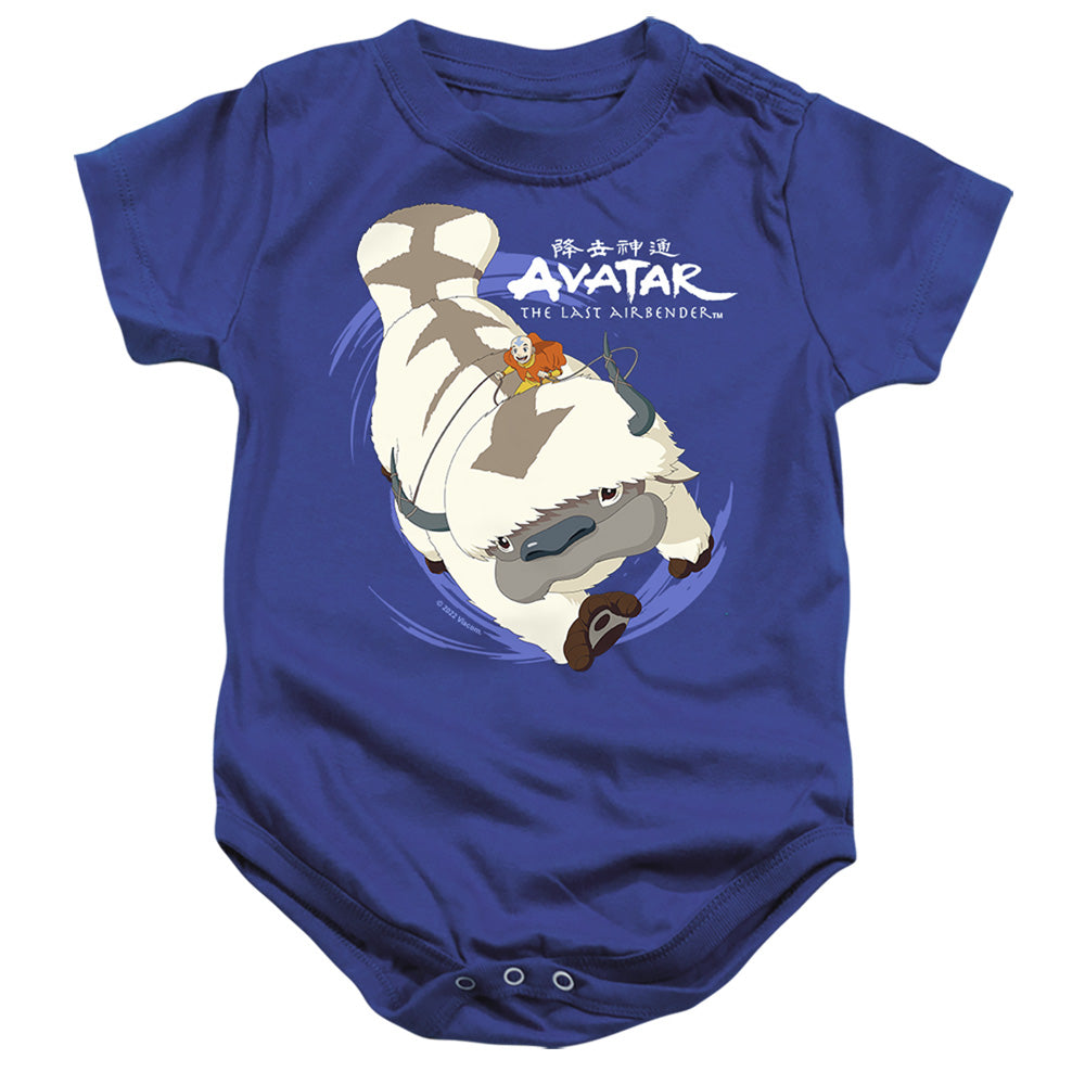 Avatar The Last Airbender Appa In Flight Infant Baby Snapsuit Royal Blue