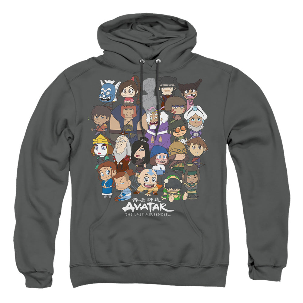 Avatar The Last Airbender Chibi Group Mens Hoodie Charcoal