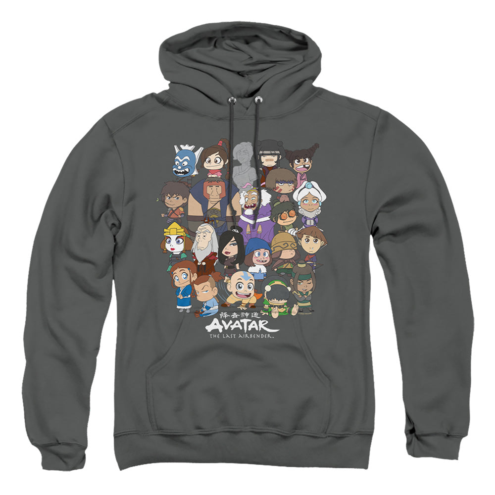 Avatar The Last Airbender Chibi Group Mens Hoodie Charcoal