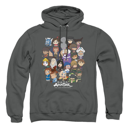 Avatar The Last Airbender Chibi Group Mens Hoodie Charcoal