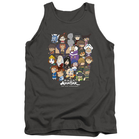 Avatar The Last Airbender Chibi Group Mens Tank Top Shirt Charcoal