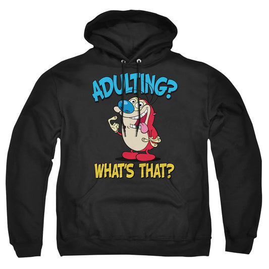 Ren And Stimpy Adulting 2 Mens Hoodie Black