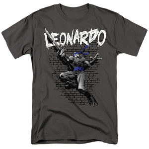 Teenage Mutant Ninja Turtles Teenage Mutant Ninja Turtles Leonardo Mens T Shirt Charcoal