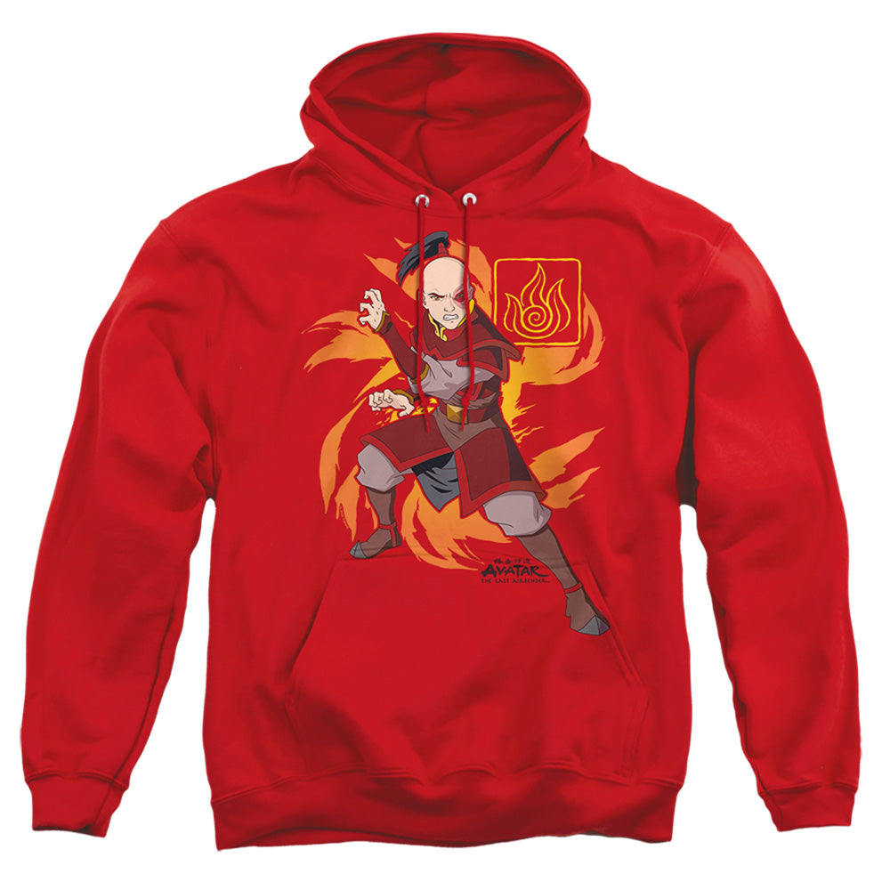Avatar The Last Airbender Zuko Flame Burst Mens Hoodie Red