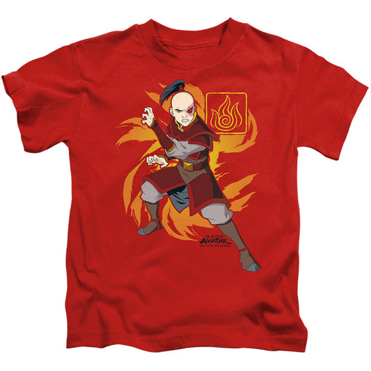 Avatar The Last Airbender Zuko Flame Burst Juvenile Kids Youth T Shirt Red Officially Licensed