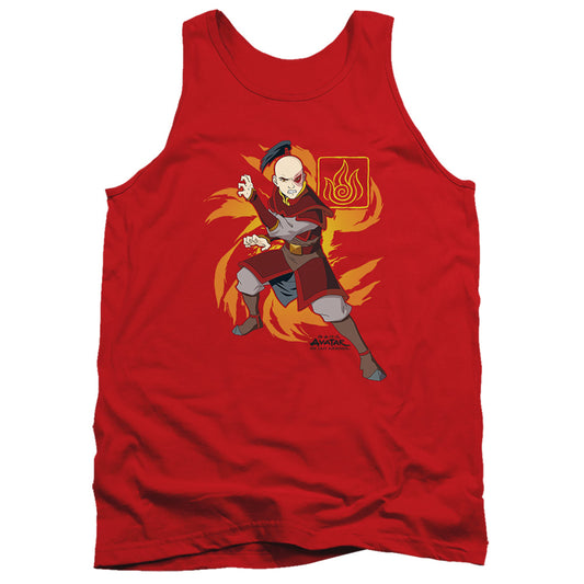 Avatar The Last Airbender Zuko Flame Burst Mens Tank Top Shirt Red