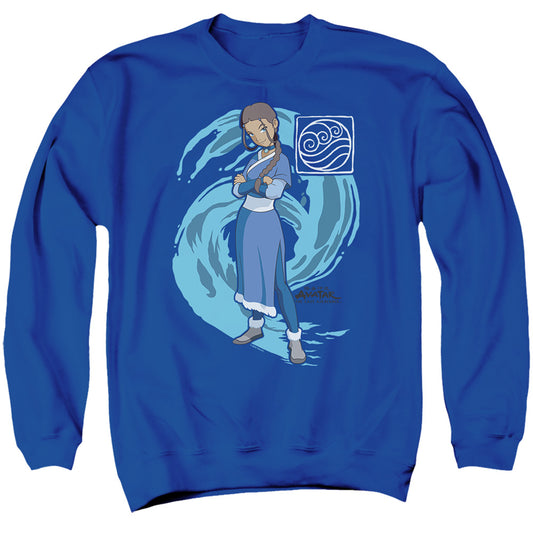 Avatar The Last Airbender Katara Water Wave Mens Crewneck Sweatshirt Royal Blue