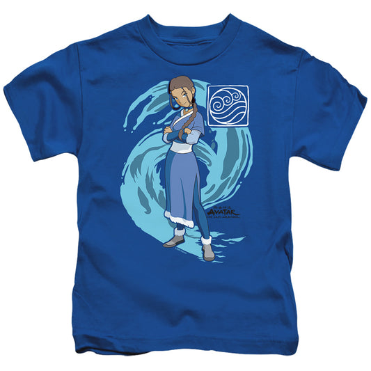 Avatar The Last Airbender Katara Water Wave Juvenile Kids Youth T Shirt Royal Blue Officially Licensed