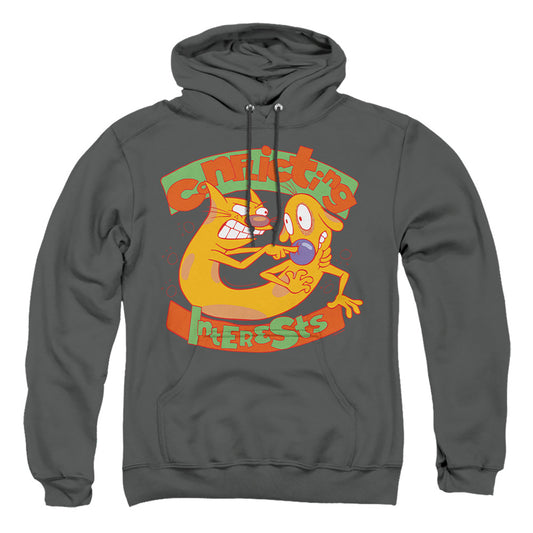 Catdog Conflicting Interests Mens Hoodie Charcoal