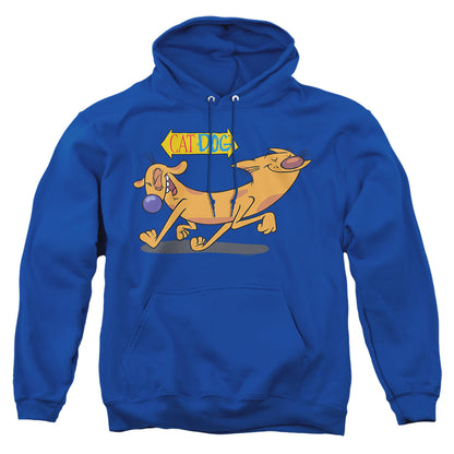 Catdog Happy Paws Mens Hoodie Royal Blue