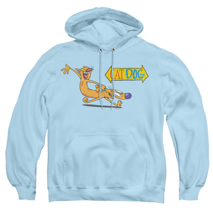 Catdog Yee Haw! Mens Hoodie Light Blue