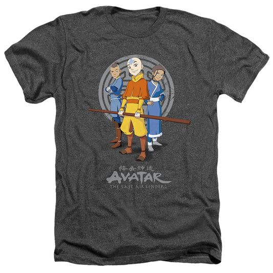 Avatar The Last Airbender Team Avatar Heather Mens T Shirt Charcoal Officially Licensed