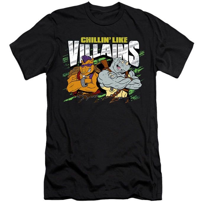 Teenage Mutant Ninja Turtles Chillin’ Like Villains Premium Bella Canvas Slim Fit Mens T Shirt Black