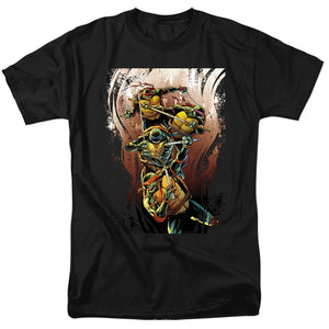 Teenage Mutant Ninja Turtles Earthy Rainbow Warriors Mens T Shirt Black