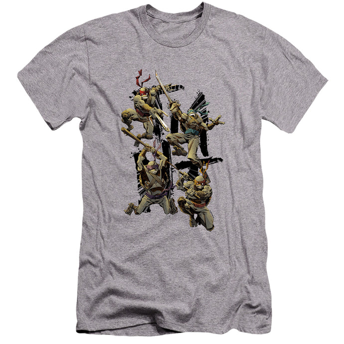 Teenage Mutant Ninja Turtles Shinobi Premium Bella Canvas Slim Fit Mens T Shirt Athletic Heather