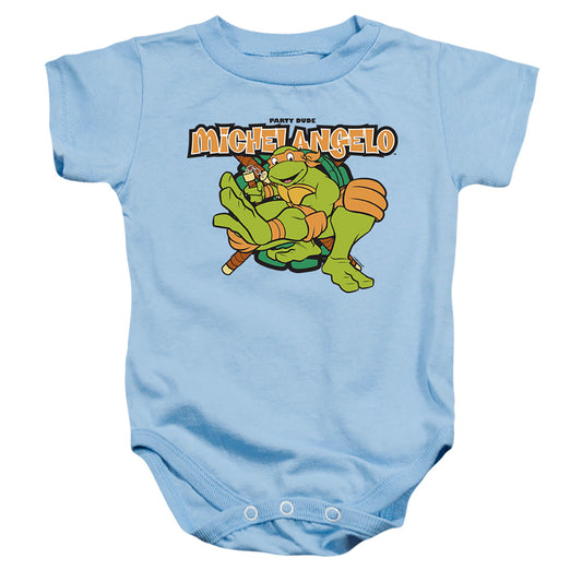 Teenage Mutant Ninja Turtles Party Dude Michelangelo Infant Snapsuit Light Blue