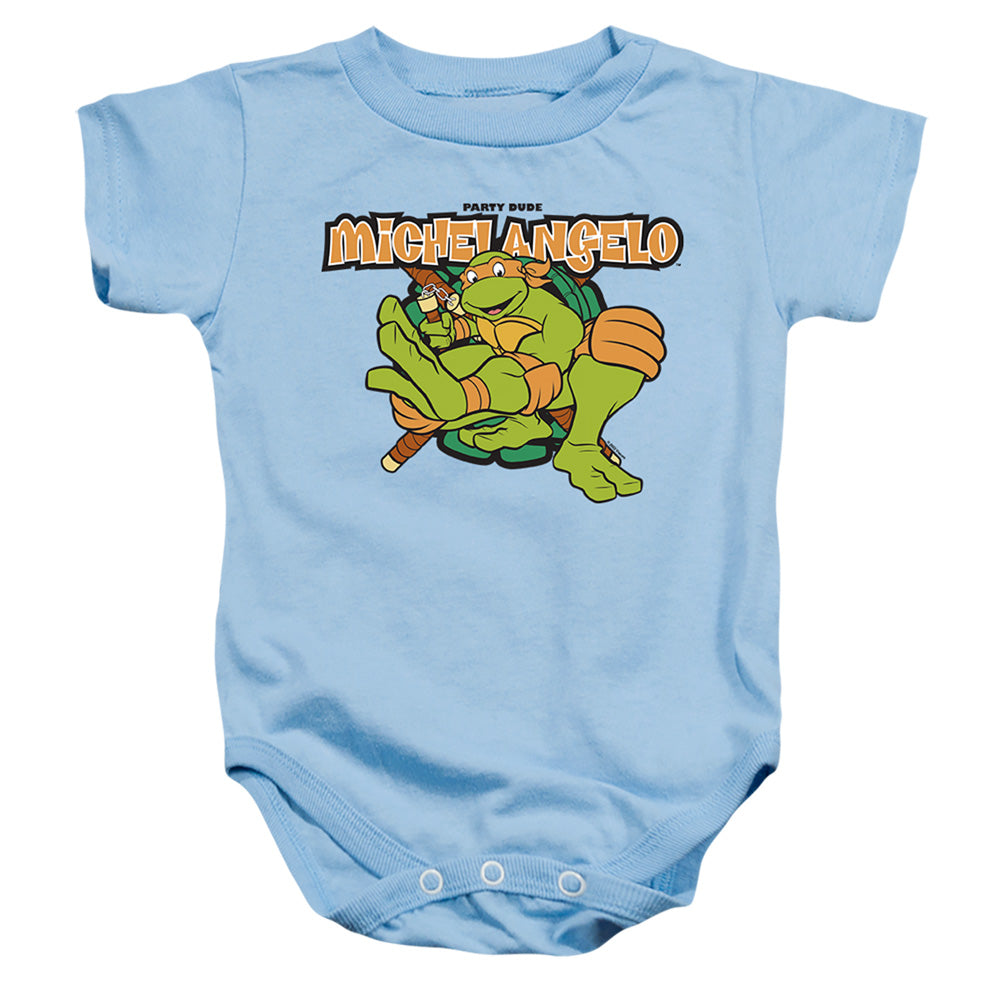 Teenage Mutant Ninja Turtles Party Dude Michelangelo Infant Snapsuit Light Blue