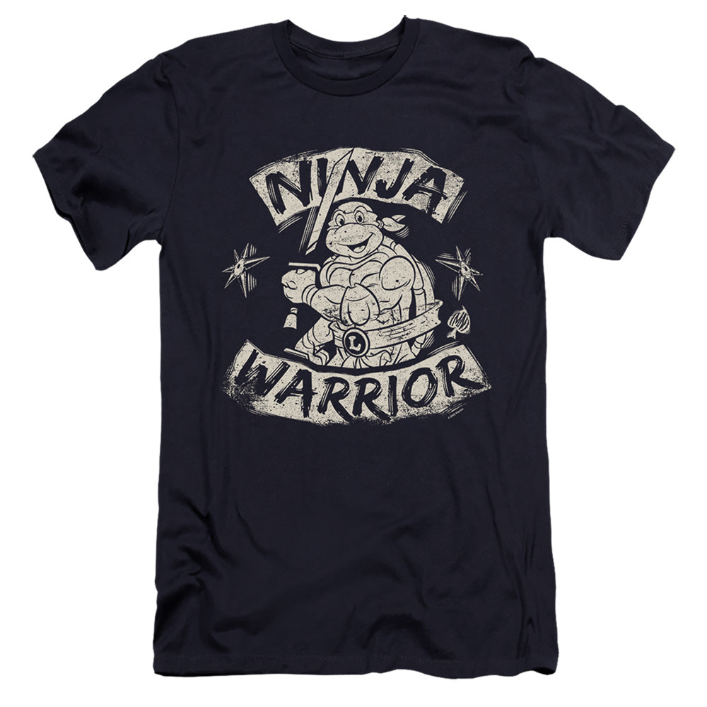 Teenage Mutant Ninja Turtles Ninja Warrior Premium Bella Canvas Slim Fit Mens T Shirt Navy