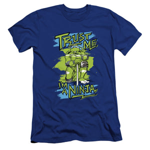 Teenage Mutant Ninja Turtles Trust Me, I’M A Ninja Premium Bella Canvas Slim Fit Mens T Shirt Royal Blue