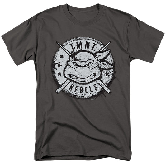 Teenage Mutant Ninja Turtles Rebels Distressed Logo Mens T Shirt Charcoal