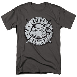 Teenage Mutant Ninja Turtles Rebels Distressed Logo Mens T Shirt Charcoal