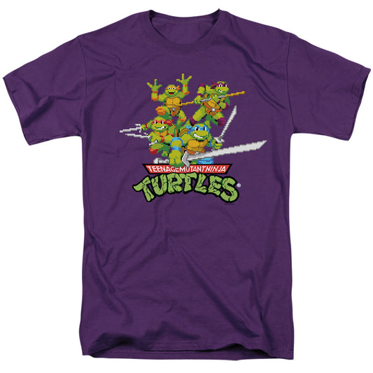 Teenage Mutant Ninja Turtles Retro Arcade Mens T Shirt Purple