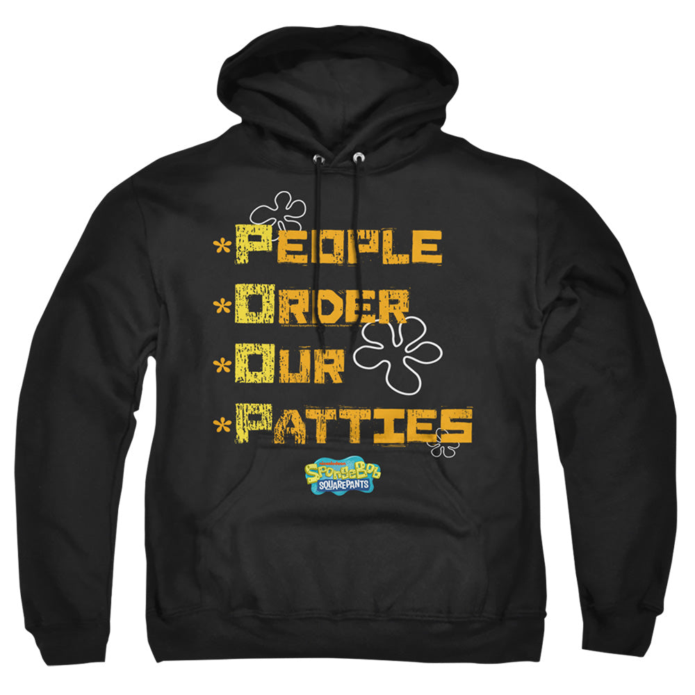 Spongebob People Order Our Patties Mens Hoodie Black