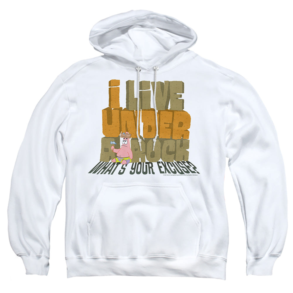 Spongebob What'S Your Excuse? Mens Hoodie White