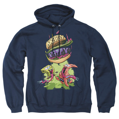 Spongebob Krabby Patty From The Sky Mens Hoodie Navy