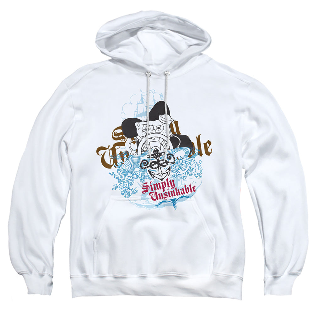 Spongebob Simply Unsinkable Mens Hoodie White