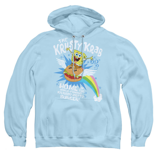 Spongebob Burger Rider Mens Hoodie Light Blue