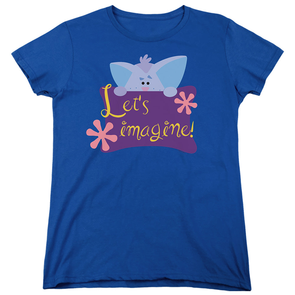 Blues Clues (Classic) Lets Imagine! Womens T Shirt Royal Blue Officially Licensed