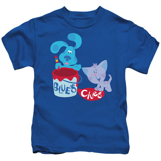 Blues Clues (Classic) Paint It! Juvenile Kids Youth T Shirt Royal Blue Officially Licensed