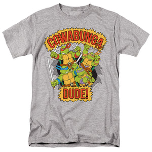 Teenage Mutant Ninja Turtles Cowabunga Dude Mens T Shirt Athletic Heather