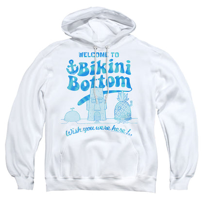 Spongebob Bikini Bottom Welcome Mens Hoodie White