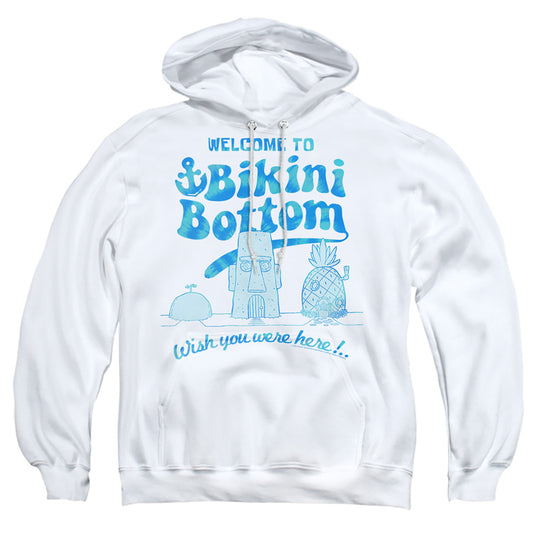 Spongebob Bikini Bottom Welcome Mens Hoodie White