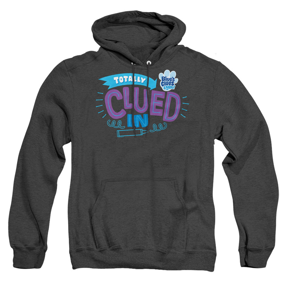 Blues Clues & You Totally Clued In Mens Heather Hoodie Black Officially Licensed