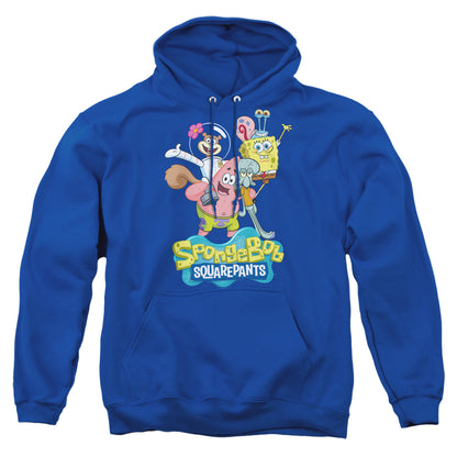 Spongebob Spongebob Group Shot Mens Hoodie Royal Blue