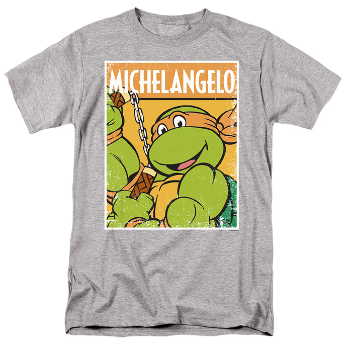 Teenage Mutant Ninja Turtles Teenage Mutant Ninja Turtles Mikey Mens T Shirt Athletic Heather