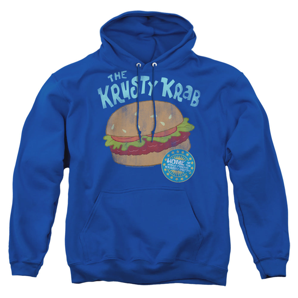 Spongebob Krusty Krab Mens Hoodie Royal Blue