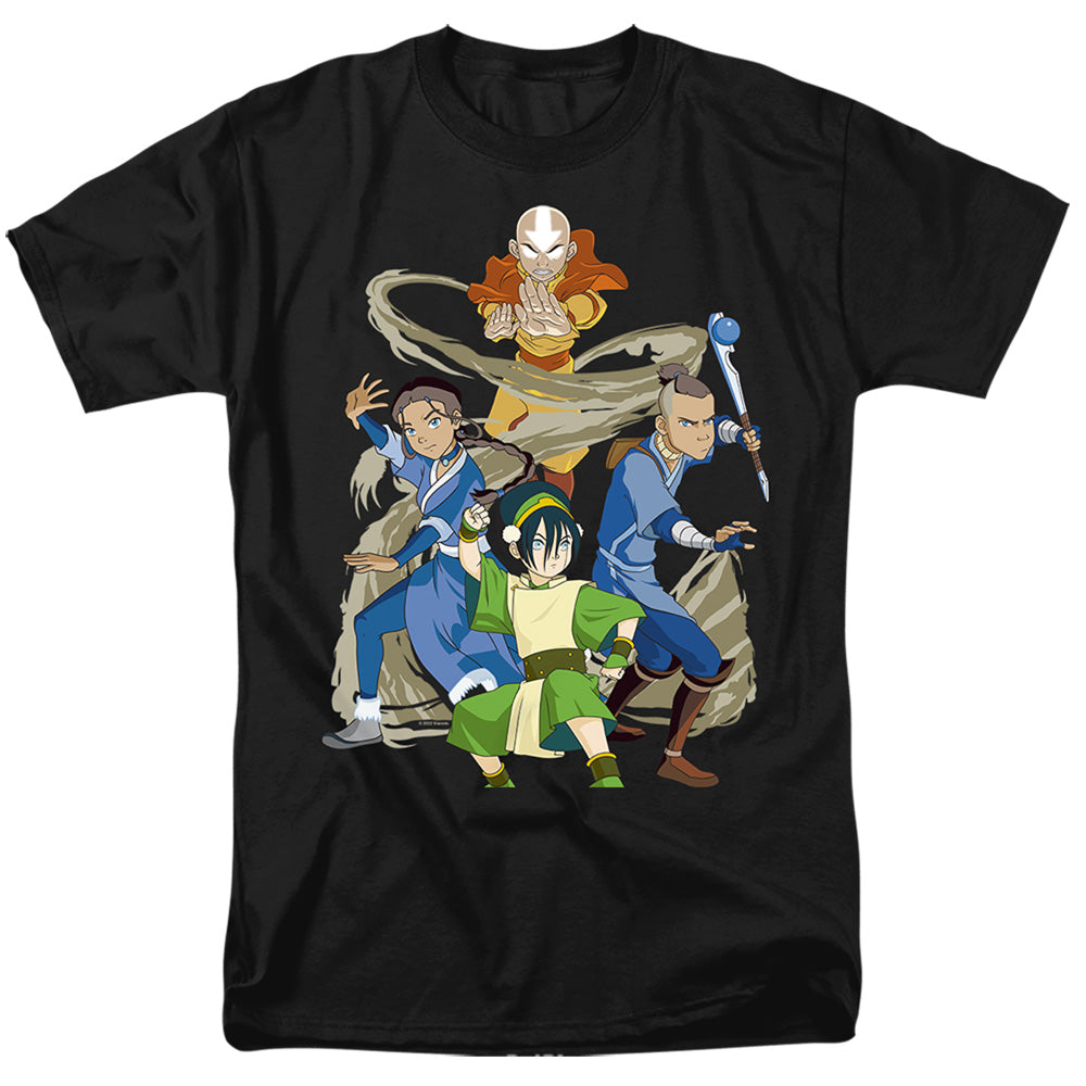 Avatar The Last Airbender Team Avatar Elements Mens T Shirt Black
