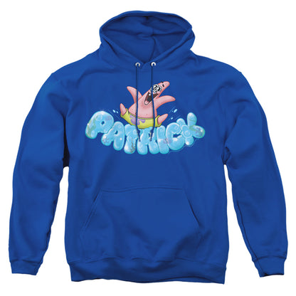 Spongebob Happy Go Lucky Patrick Mens Hoodie Royal Blue