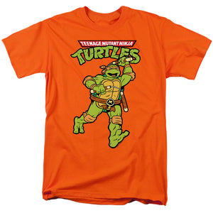 Teenage Mutant Ninja Turtles Retro Mikey Mens T Shirt Orange