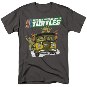 Teenage Mutant Ninja Turtles Teenage Mutant Ninja Turtles Van Mens T Shirt Charcoal