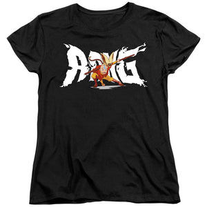 Avatar The Last Airbender Aang And Momo Womens T Shirt Black