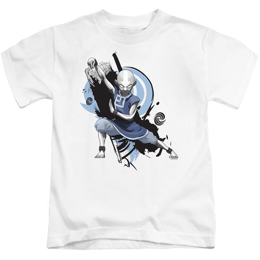 Avatar The Last Airbender Energybending Aang Juvenile Kids Youth T Shirt White Officially Licensed